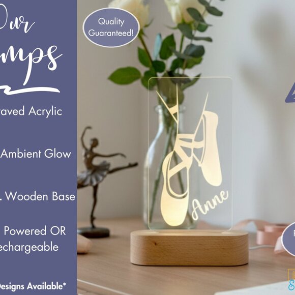 Ballet Night Light – Personalized LED Lamp for Dancers & Ballet Fans - Picture 3 of 8